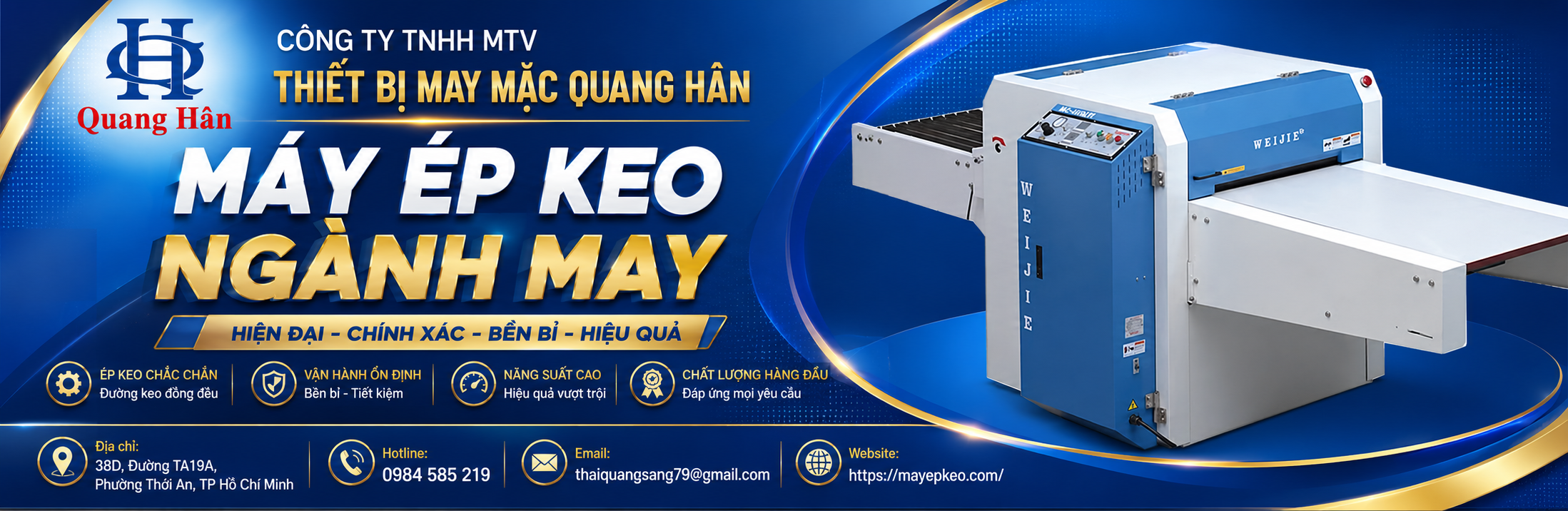Máy Ép Keo Ngành May